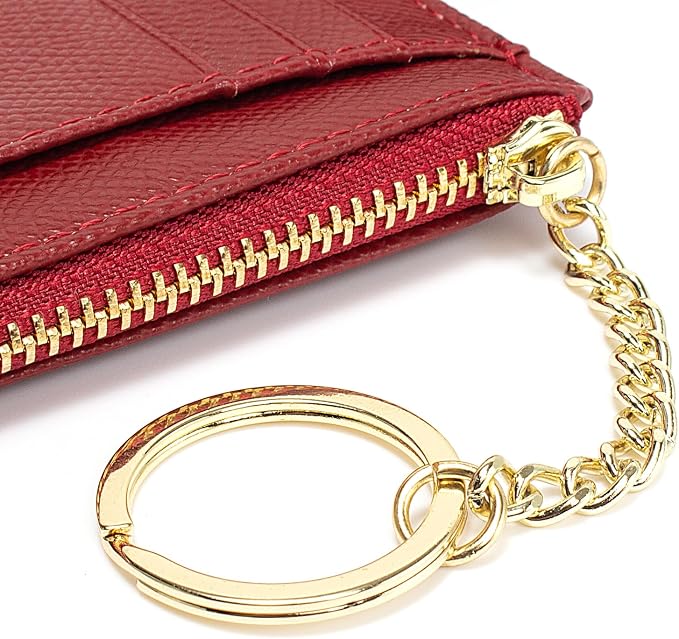 Valentoria Slim RFID Blocking Card Holder Small Pocket Wallet Keychian Zipper Coin Purse Mini Cash & Coin & Cards Case for Women Men | Slim - Image 7