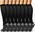 CHARMKING Compression Socks for Women & Men Circulation (8 Pairs) 15-20 mmHg Best Calf Socks Support for Athletic Cycling by CHARMKING