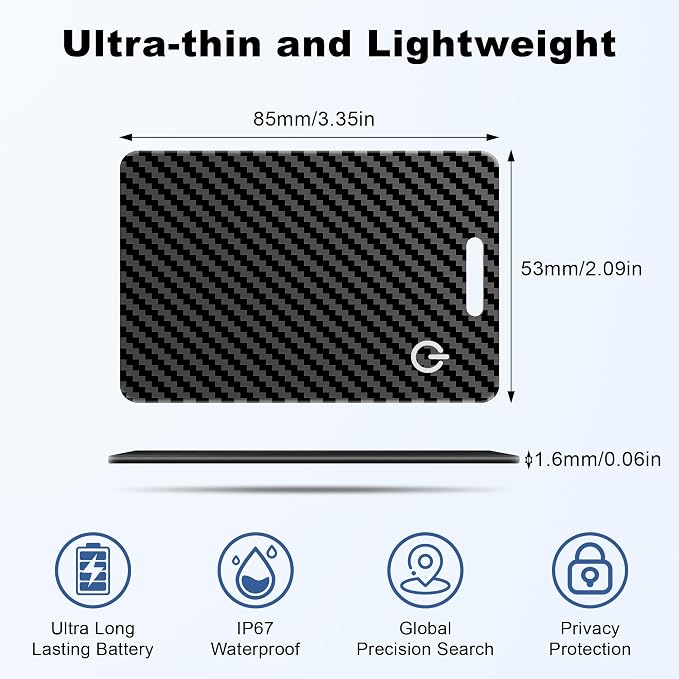 2-Pack Wallet Tracker Cards, Works with Apple Find My | 1.6mm thin, Qi rechargeable, 5-month battery, IP68 waterproof, Left-Behind Alerts, iPhone & iPad compatible - Image 5