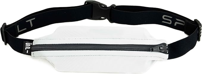 SPIbelt Running Belt Original for Women Men, Phone Holder for Running, Running Fanny Pack, Holder for Phone, Running Waist Pack, Adjustable Waist, [Fits All Phones]. Cloudy Grey with Black Zipper - Image 2