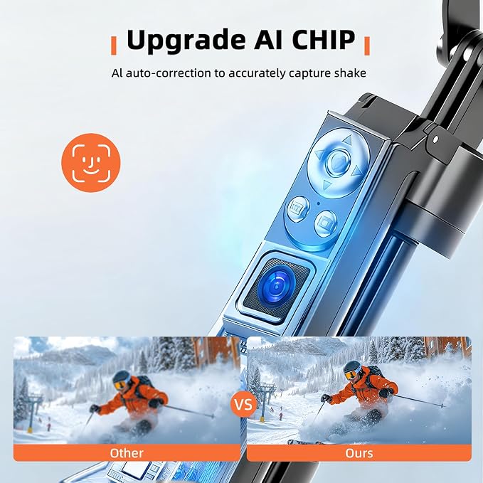Auto Face Tracking Selfie Stick Tripod for iPhone with Light 360 Rotation that Follows Your Movement 70.9" Camera Tripod Stand with Remote for Content Creator Vlog Live Stream Video Recording - Image 2
