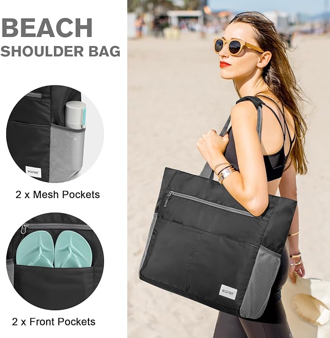 G4Free Beach Bag, Waterproof Sandproof Beach Tote Bag, Large Capacity Foldable for Women - Image 4