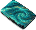 Maicican RFID Blocking Aluminum Credit Card Holder | Slim Metal Wallet for Women & Men, Business Card Case for Travel, Fits Front Pocket, Card holder wallet - Green Starry Sky by Maicican