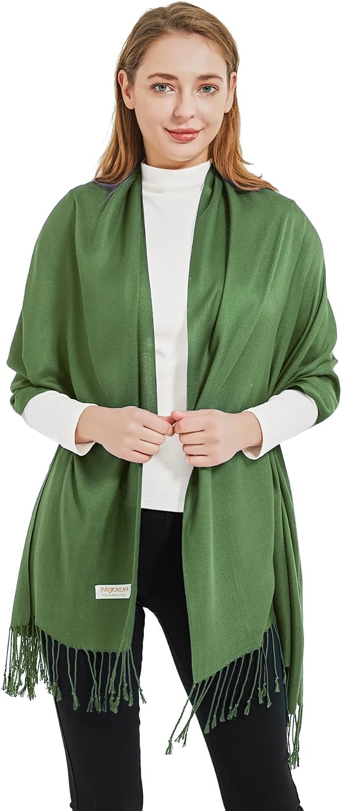 Soft Silky Pashmina Shawl Wraps Solid Colors Scarf for Wedding Evening Dresses - Image 4