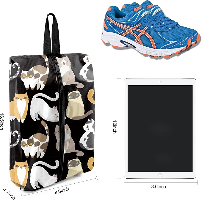 BeeGreen Shoe Bags 6 Pack Animal Design for Travel with Handle as Packing Organizers for Suitcase and Luggage | Portable Nylon Storage Accessories for Vacations, Essential Gifts for Women and Men​ - Image 2