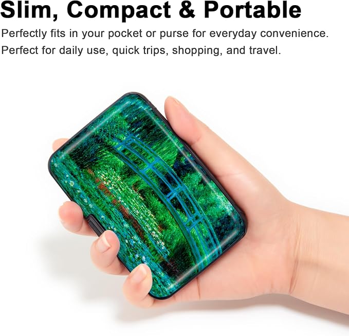 Credit Card Holder Small RFID Blocking Wallet Business Metal Slim Mini Aluminum Hard Case for Women Men - Image 2