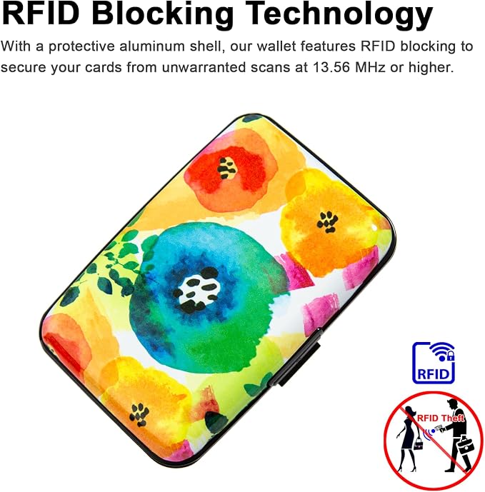 Credit Card Holder Small RFID Blocking Wallet Business Metal Slim Mini Aluminum Hard Case for Women Men - Image 3