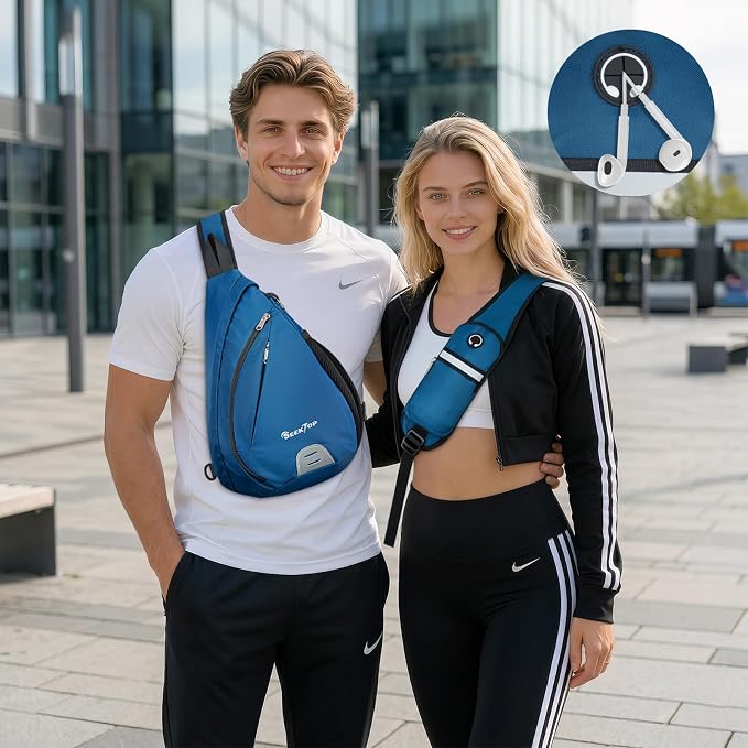 Seektop Anti Theft Crossbody Bag for Women RFID Blocking Sling Bag 7L | Waterproof Sling Daypack with Phone Pouch, Lightweight 400D Nylon, Small Chest Pack, Shoulder Backpack for Travel Hiking Men - Image 7