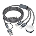 Travel Essentials for Apple Watch Charger,iPhone Charger,3 in 2 Type C/Lightning/Magnetic Travel Charging Cable,Portable Multi Charging Cable for Apple Watch, iPhone 17‑11,Samsung S26,Car,iPad-6FT by Accessoriesforphoneandelectricproducts