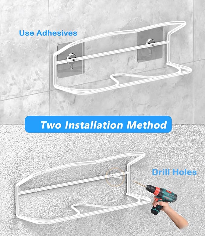 10Pack Wall Mounted Shoe Rack with Sticky Hanging Strips (White) | Very Easy to Install no Need to Drill Hanging Shoe Organizer, for RV, Door,Entryway, Bathroom, Living Room, Mud Room, Laundry - Image 3