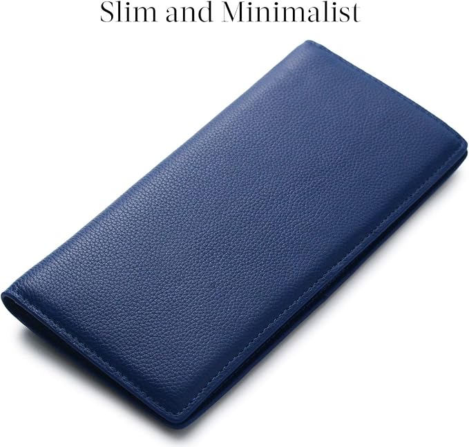 Bveyzi Ultra Slim Thin Leather RFID Blocking Credit Card Holder Bifold Clutch Wallets for Women - Image 2