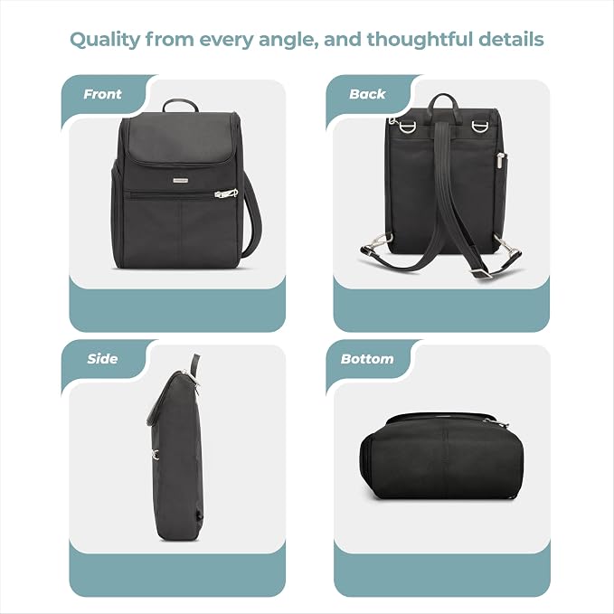 Travelon Anti-Theft Classic Small Convertible Backpack - Image 5