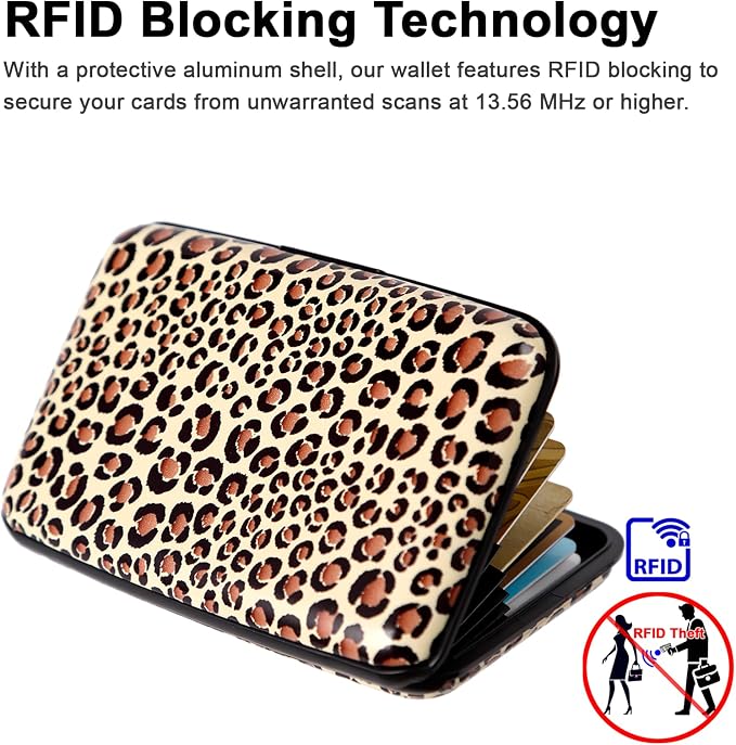 Credit Card Holder Small RFID Blocking Wallet Business Metal Slim Mini Aluminum Hard Case for Women Men - Image 3