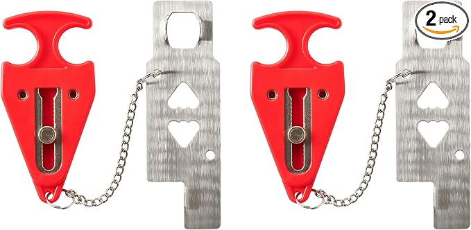 Master Lock Portable Door Lock, for Travel, Hotel Security 2-Pack 276TEC | Portable Door Security Lock, Secure Protection For Travelers In Hotels, Apartments, Airbnb Lock for Front Door Security by Unknown