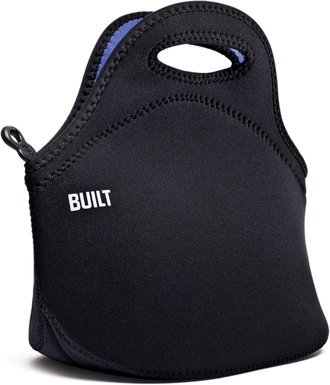 Built Gourmet Getaway Lunch Bag - Insulated Neoprene Lunch Box for Women and Men, Collapsible and Machine Washable, Black - Image 7