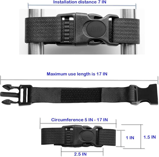 2 Pack Baby Safety Lock Strap, Middle Sliding Button with Dual Protection, Fits Kitchen French Door Refrigerators/Cabinets/RV Doors, Damage-Free Installation - Image 7