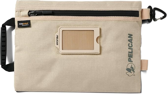 Pelican ModPak Storage Pouch - Travel Organizer - Large (Sand) | Modular fabric pouch with external attachment points for electronics, personal care and travel gear by Unknown