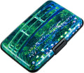 Credit Card Holder Wallet for Women Men RFID Blocking Small Metal Business Aluminum Protector Sleeves Slim Mini Cards Case (Bridge and Water Lily Pond) by Kaabao