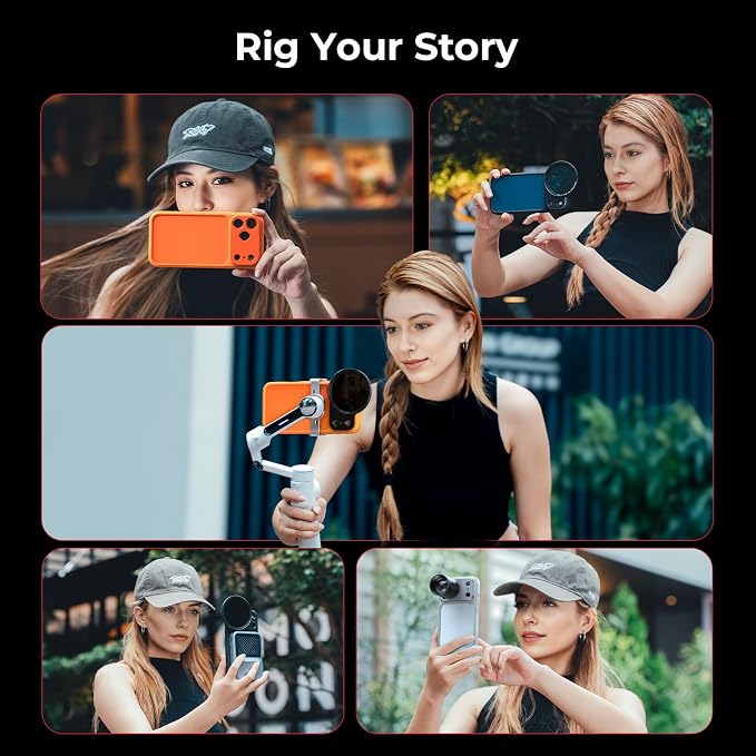 SMALLRIG FilMov Bumper Phone Case for iPhone 17 Pro Max, Hollow Back Design with Lens Backplate, 67mm Filter Adapter Compatible with Phone Gimbal Stabilizers, for DJI for Insta360, Orange- 5795 - Image 8