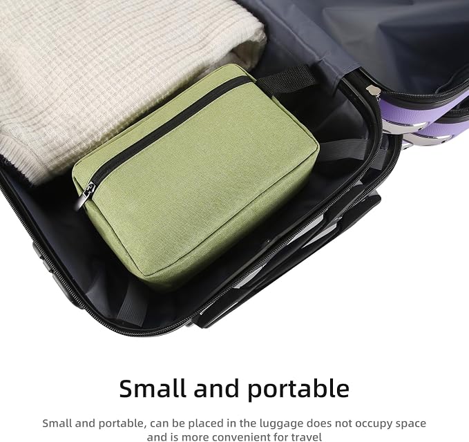 Icramsy Travel Toiletry bag Toiletry bag for women men Hanging Cosmetic bag Travel accessories for Women Men (Grass green) - Image 5