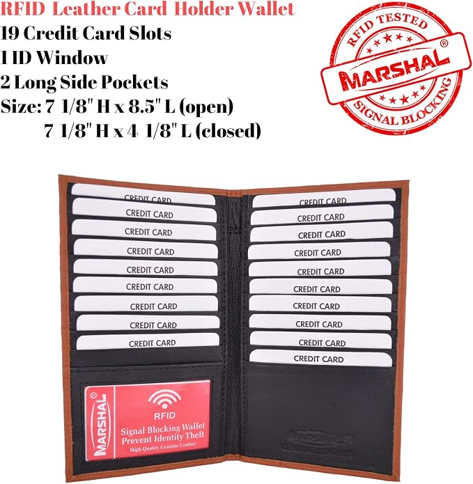 Marshal Bifold Leather RFID Blocking Wallet For Men & Women - Image 4