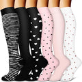 Copper Compression Socks for Women & Men (6 pairs) - Best Support for Nurses, Running, Hiking, Recovery by BLUEENJOY