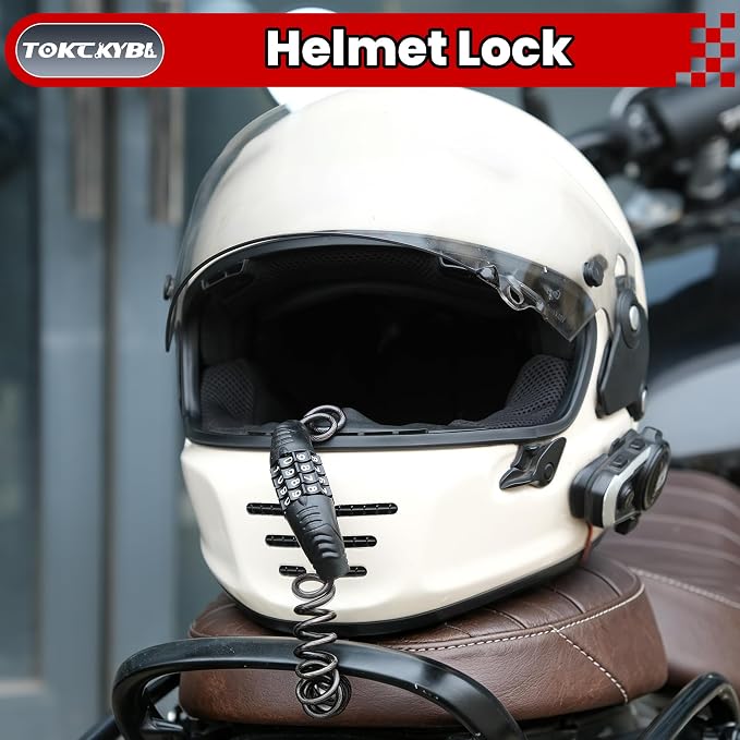 Rechargeable Motorcycle Disc Lock with 120dB Alarm | 5FT Reminder Cable with Anti-Theft Helmet Lock Cable, IP67 Waterproof, Universal Fit for Motorcycle Bike Scooter Ebike - Image 6