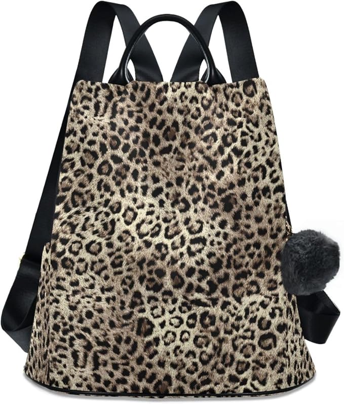 ALAZA Leopard Print Cheetah Animal Backpack Purse for Women Anti Theft Fashion Back Pack Shoulder Bag by ALAZA