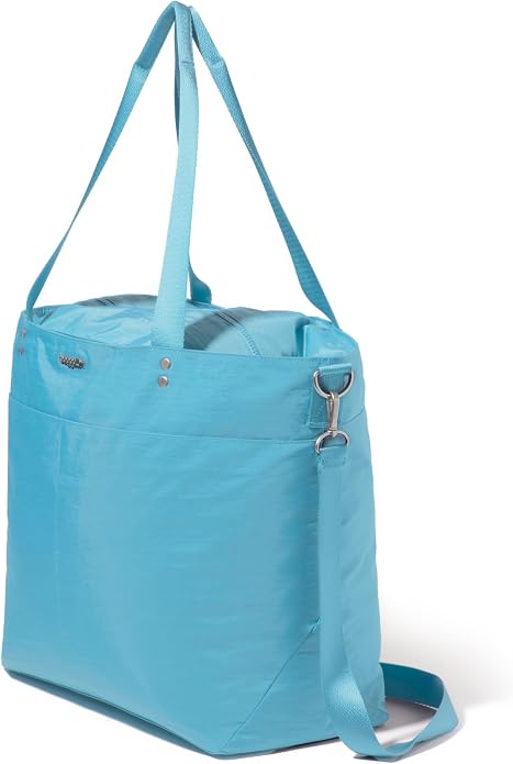 Baggallini Carryall Tote - Lightweight Nylon Zipper Top Weekender Travel Beach Bag w/Luggage Sleeve - Image 9