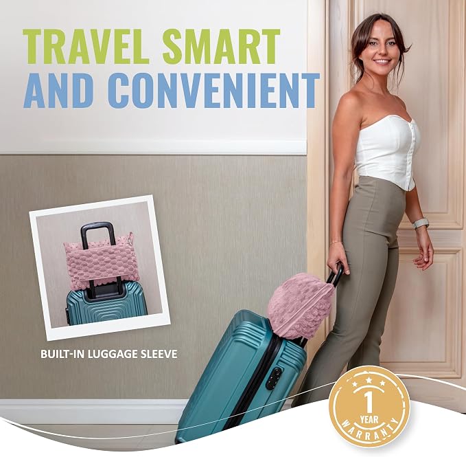 Packable Travel Blanket for Airplane, Car - Compact Office Blanket - Portable Pillow for Adults, Kids with Case, Luggage Sleeve, Backpack Clip - Image 4