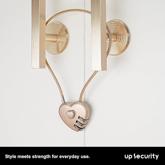 Cable Locks with Combination, Combo Lock with Cable, Small Padlock Combination, for Travel Luggage, Bag, Bike Helmet, Pet Cage, Cabinet, French Refrigerator Door, Pool Gate, Outdoor Fence - Image 7