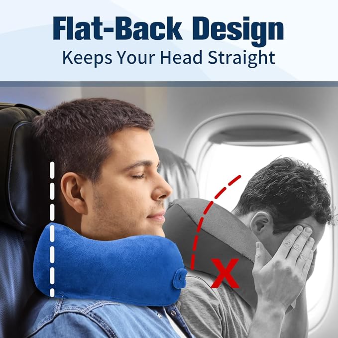Cirorld Neck Pillow for Traveling, Travel Pillows for Airplanes,100% Pure Memory Foam Travel Neck Pillow, Adjustable Flight Pillow, Portable Plane Accessories with Eye Mask, Earplugs, Carry Bag - Image 4