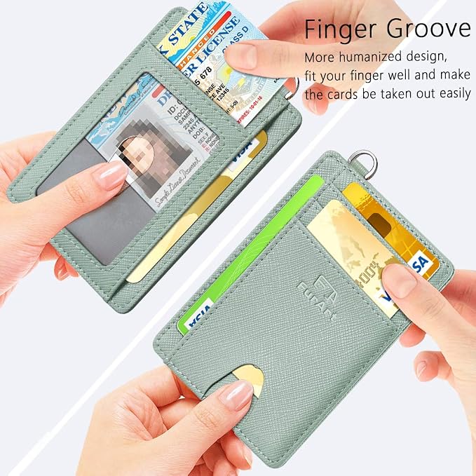 FurArt Slim Minimalist Wallet RFID Credit Card Holder for Men | slim minimalist compact rfid id window thin - Image 3