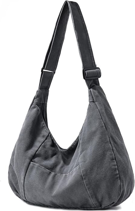 Canvas Hobo Crossbody Tote Bag for Women and Men Messenger Bags | Canvas Tote Bag With Zipper,Canvas Crossbody Bag,Canvas Hobo Bag,Shoulder Bag for Women,Travel Work College Purse Handbag by Unknown