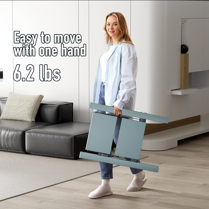 Mayi Plus 2 Step Stool Foldable, Aluminum, Lightweight Step Ladder | Extra-wide anti-slip folding steps with 330 lbs, for home,kitchen,office,outdoor,Blue - Image 5