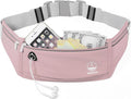 Slim Running Belt Fanny Pack, Phone Holder Waist Pack Money Belt - Pink by Unknown