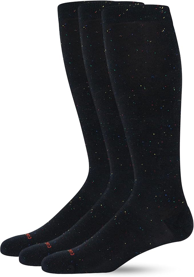 Premium Cotton Knee High Socks - 15-20mmHg Graduated Compression Socks - Soft & Breathable, Unisex by Comrad