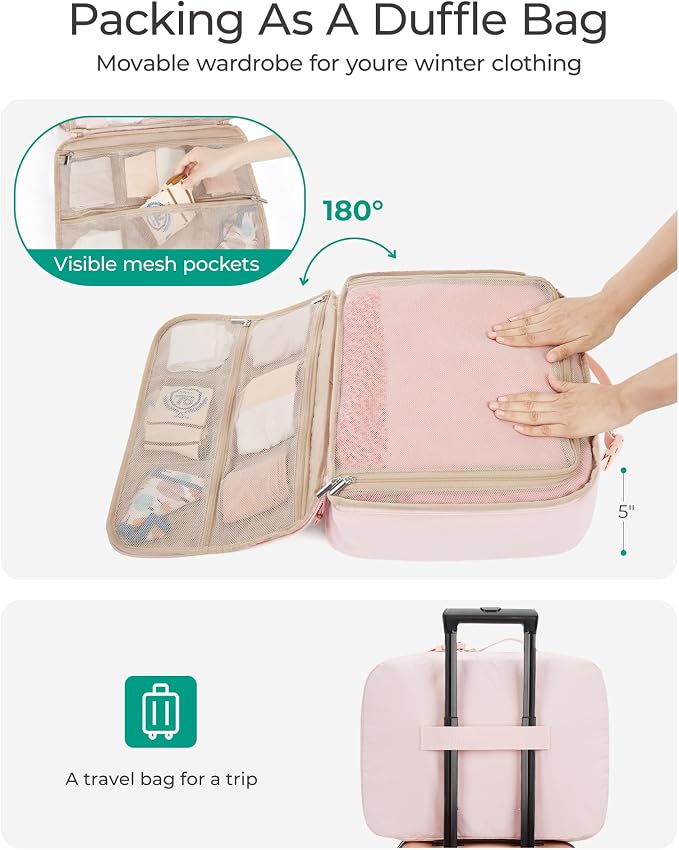 BAGSMART Compression Packing Cubes for Travel, 6/5/4set Lightweight Packing Organizers, Summer Travel Essentials Suitcase Organizer Bags Set - Image 3