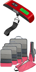 BAGAIL 6 Set Compression Packing Cubes and Digital Luggage Scale by BAGAIL