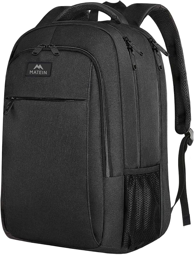MATEIN 18 Inch Laptop Backpack, Extra Large TSA Friendly Laptop Travel Bag | Anti-Theft, Flight Approved, Business Work & College, Computer Backpack for Women Men, Big Bag with Luggage Strap, Black by MATEIN