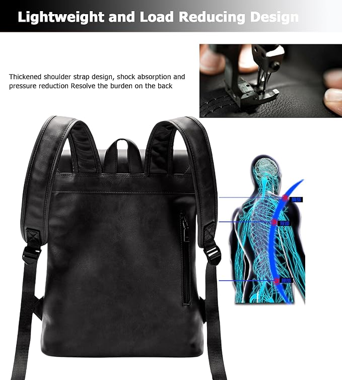 Anti Theft Laptop Backpack for Men Women, Lightweight Travel Bag | Lightweight business backpack, laptop storage and anti-theft travel styling support commute, campus and daily trips - Image 4