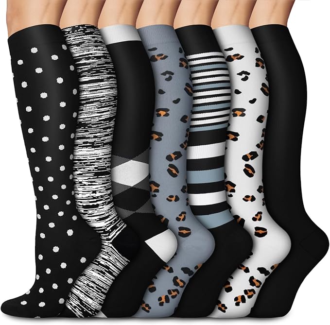 Aoliks Medical Compression Socks for Women & Men, Support Knee High Socks for Running,Nurses,Travel by Aoliks