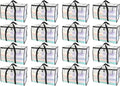 BALEINE 16-Pack Oversized Moving Bags with Reinforced Handles, Heavy-Duty Storage Tote for Clothes, Moving Supplies (Clear, 16-Pack) by BALEINE