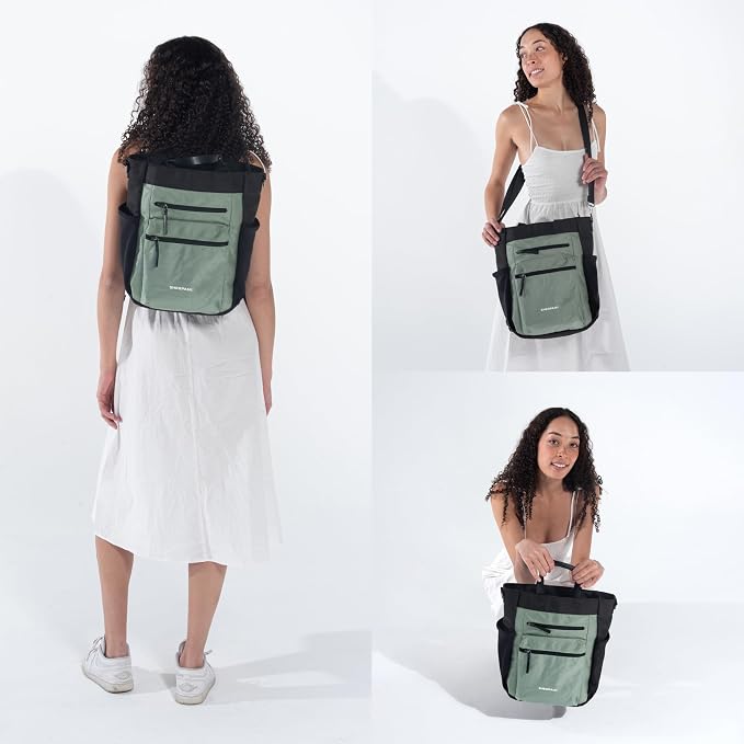 Sherpani Soleil, Anti Theft Convertible Backpack Tote (Green Aloe Mist) | 18L Travel Shoulder Bag, Everyday Crossbody Purse, RFID Protection, Business Daypack, Travel Gift for Women, Fits 13" Laptop - Image 2
