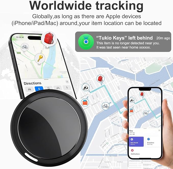 Mini GPS Tracker for Vehicles, Tracking Device for Vehicles No Subscription(iOS ONLY), Real Time Portable Real Time Magnetic GPS Tracking Device Hidden No Monthly Fee for Car, Truck, Moto (Black) - Image 3