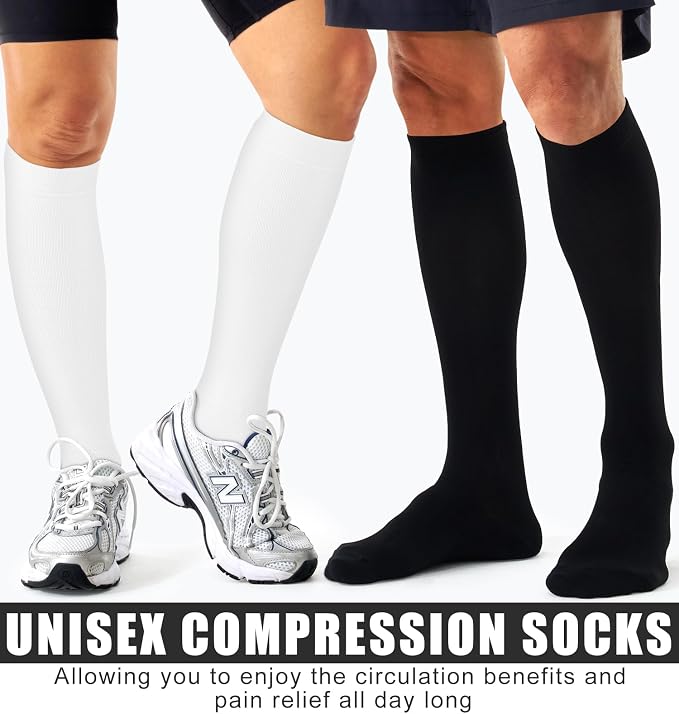 Compression Socks for Women & Men (3 pairs) - Best Support for Nurses, Running, Hiking, Recovery & Flight Socks - Image 2