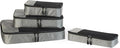 Amazon Essentials 4-Piece Packing Cubes Travel Accessories Set, Space-Saving Luggage Organizer with Double Zipper, Mesh Top Panel, Small/Medium/Large/Slim, Gray (Previously Amazon Basics) by AmazonEssentials