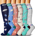 6 Pack Copper Compression Socks for Women and Men Circulation-Best Support for Medical,Running,Nursing,Athletic by Bluemaple