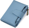 Small Wallet Women RFID Blocking Soft Leather Bifold Compact Card Holder Wallet for Women with Zipper Coin Pocket 4 ID Window by Airkit