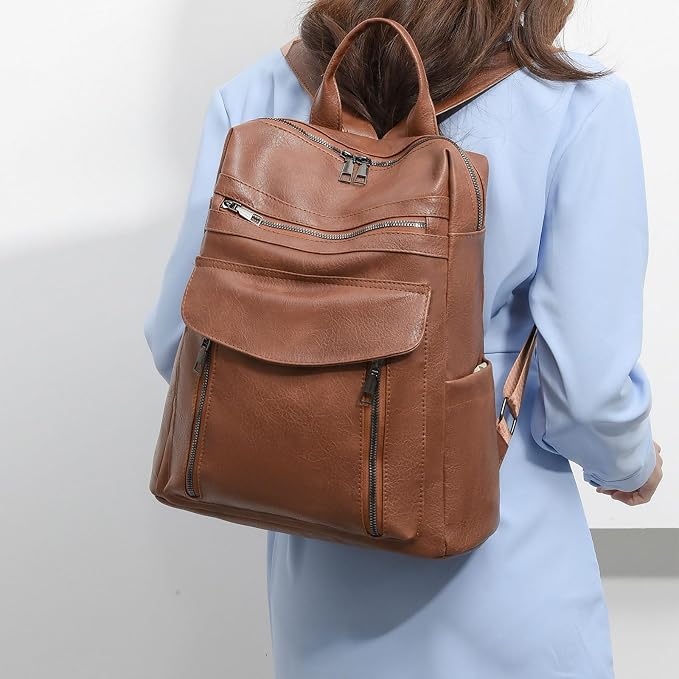 GAEKEAO Backpack Purse for Women PU Leather Anti-theft Backpack Ladies Convertible Large Travel Designer Fashion Shoulder Bag - Image 7